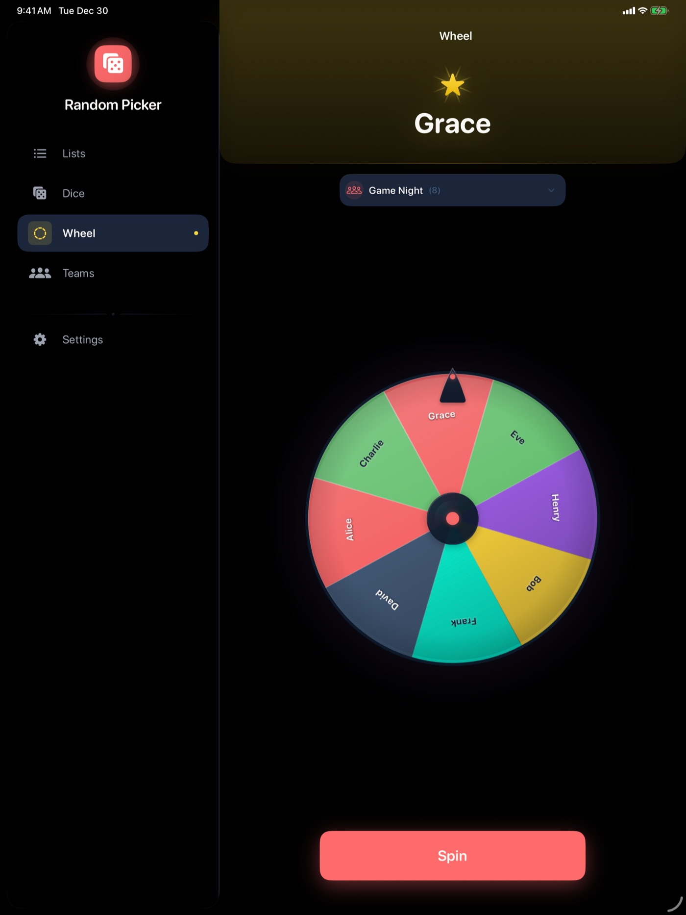 RandomPicker screenshot